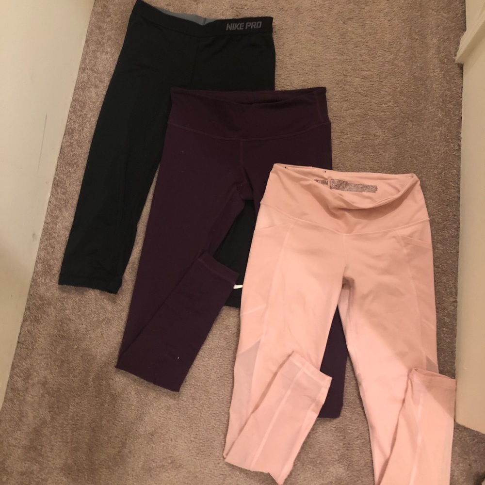 3 pairs of yoga pants!!! Lululemon, VS, and Nike